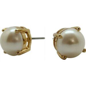Kate Spade Earrings Pearl Gumdrop Studs Small Cream Womens Jewelry Gift NEW NWT
